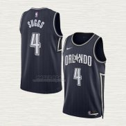 Maglia Jalen Suggs NO 4 Orlando Magic Citta 2023-24 Blu