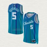 Maglia James Bouknight NO 5 Charlotte Hornets Citta 2021-22 Blu