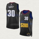 Maglia Jay Huff NO 30 Denver Nuggets Citta 2023-24 Nero