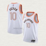 Maglia Jeremy Sochan NO 10 San Antonio Spurs Citta 2023-24 Bianco