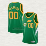 Maglia Jordan Clarkson NO 00 Utah Jazz Earned 2020-21 Verde