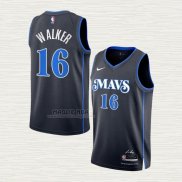 Maglia Jordan Walker NO 16 Dallas Mavericks Citta 2023-24 Blu