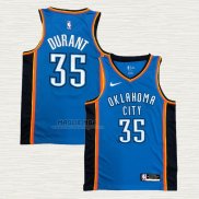 Maglia Kevin Durant NO 35 Oklahoma City Thunder Icon Blu