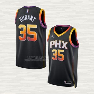 Maglia Kevin Durant NO 35 Phoenix Suns Statement 2022-23 Nero