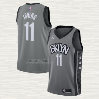 Maglia Kyrie Irving NO 11 Brooklyn Nets Statement 2020-21 Grigio