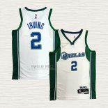 Maglia Kyrie Irving NO 2 Dallas Mavericks Citta Bianco