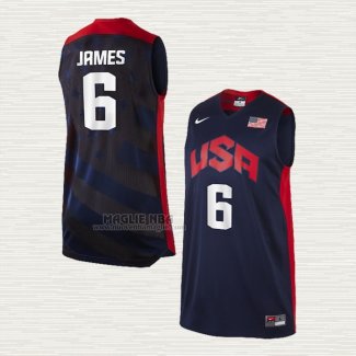 Maglia Lebron James NO 6 USA 2012 Nero