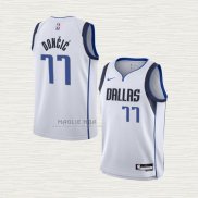 Maglia Luka Doncic NO 77 Bambino Dallas Mavericks Association 2021 Bianco