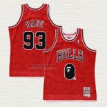 Maglia NO 93 Chicago Bulls Hardwood Classics Bape Rosso