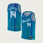 Maglia Nick Richards NO 14 Charlotte Hornets Citta 2021-22 Blu