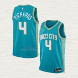 Maglia Nick Richards NO 4 Charlotte Hornets Citta 2023-24 Verde