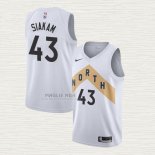 Maglia Pascal Siakam NO 43 Toronto Raptors Citta Bianco