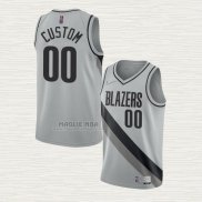 Maglia Portland Trail Blazers Personalizzate Earned 2020-21 Grigio