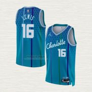 Maglia Scottie Lewis NO 16 Charlotte Hornets Citta 2021-22 Blu