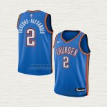 Maglia Shai Gilgeous-Alexander NO 2 Bambino Oklahoma City Thunder Icon Blu