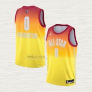 Maglia Tyrese Haliburton NO 0 Indiana Pacers All Star 2023 Arancione