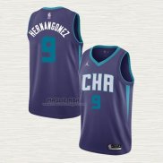 Maglia Willy Hernangomez NO 9 Charlotte Hornets Statement Edition Viola