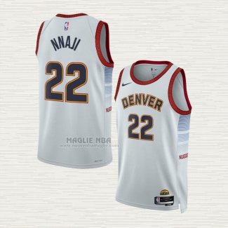 Maglia Zeke Nnaji NO 22 Denver Nuggets Citta 2022-23 Bianco