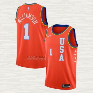 Maglia Zion Williamson 2020 Rising Star USA Arancione