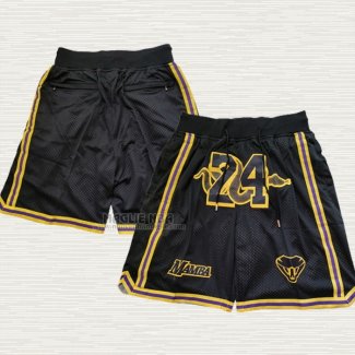 Pantaloncini Kobe Bryant Los Angeles Lakers Mamba 24 Nero