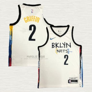 Maglia Blake Griffin NO 2 Brooklyn Nets Citta 2020-21 Bianco