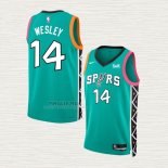 Maglia Blake Wesley NO 14 San Antonio Spurs Citta 2022-23 Verde