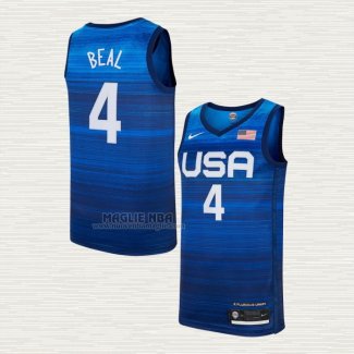 Maglia Bradley Beal NO 4 USA 2021 Blu