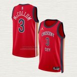 Maglia CJ McCollum NO 3 New Orleans Pelicans Statement 2023-24 Rosso