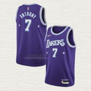 Maglia Carmelo Anthony NO 7 Los Angeles Lakers Citta 2021-22 Viola