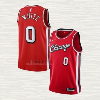 Maglia Coby White NO 0 Chicago Bulls Citta 2021-22 Rosso