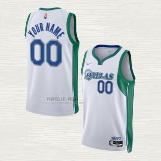 Maglia Dallas Mavericks Personalizzate Citta 2021-22 Bianco