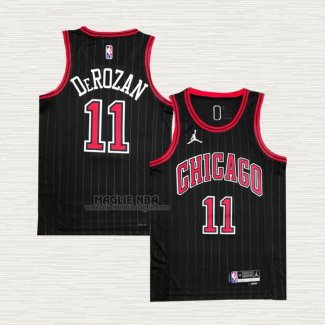 Maglia DeMar DeRozan NO 11 Chicago Bulls Statement 2020-21 Nero