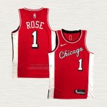 Maglia Derrick Rose NO 1 Chicago Bulls Citta 2021-22 Rosso