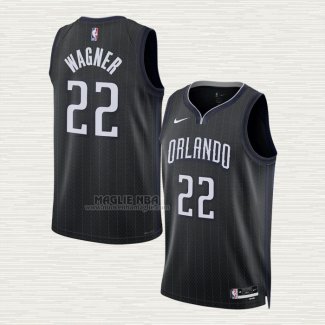 Maglia Franz Wagner NO 22 Orlando Magic Citta 2022-23 Nero