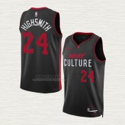 Maglia Haywood Highsmith NO 24 Miami Heat Citta 2023-24 Nero