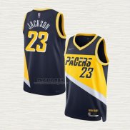 Maglia Isaiah Jackson NO 23 Indiana Pacers Citta 2021-22 Blu