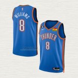 Maglia Jalen Williams NO 8 Oklahoma City Thunder Icon Blu