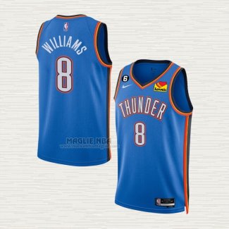 Maglia Jalen Williams NO 8 Oklahoma City Thunder Icon Blu