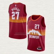 Maglia Jamal Murray NO 27 Denver Nuggets Citta 2020-21 Rosso