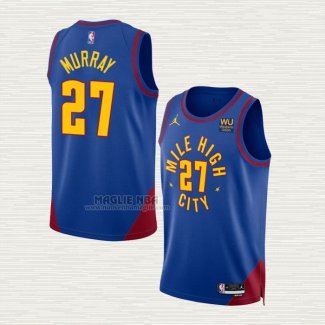 Maglia Jamal Murray NO 27 Denver Nuggets Statement 2022-23 Blu