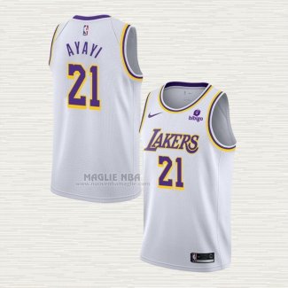 Maglia Joel Ayayi NO 21 Los Angeles Lakers Association 2021-22 Bianco