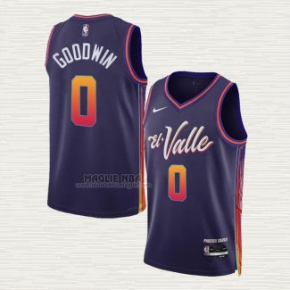 Maglia Jordan Goodwin NO 0 Phoenix Suns Citta 2023-24 Viola