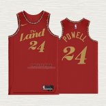 Maglia Justin Powell NO 24 Cleveland Cavaliers Citta 2023-24 Rosso