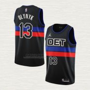 Maglia Kelly Olynyk NO 13 Detroit Pistons Statement 2022-23 Nero