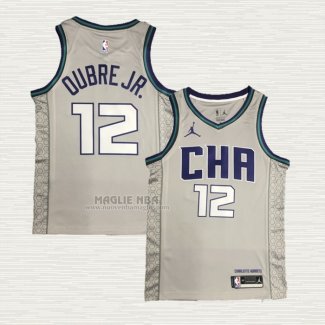 Maglia Kelly Oubre JR. NO 12 Charlotte Hornets Citta Edition Grigio