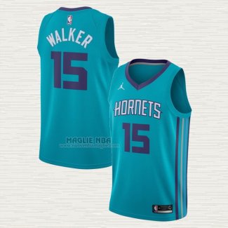 Maglia Kemba Walker NO 15 Charlotte Hornets Icon Verde