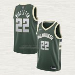 Maglia Khris Middleton NO 22 Milwaukee Bucks Icon Verde