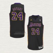 Maglia Kobe Bryant NO 24 Los Angeles Lakers Nero