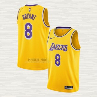 Maglia Kobe Bryant NO 8 Los Angeles Lakers Icon 2018-19 Giallo