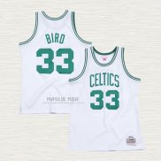 Maglia Larry Bird NO 33 Boston Celtics Hardwood Classics Throwback Bianco